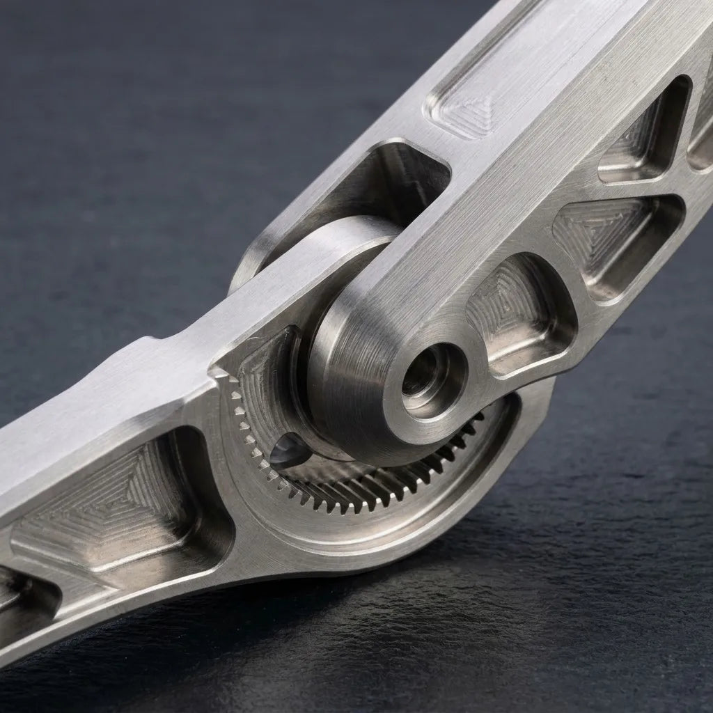 High-precision CNC-machined 7075-T6 aluminum knee joint for quadruped robot