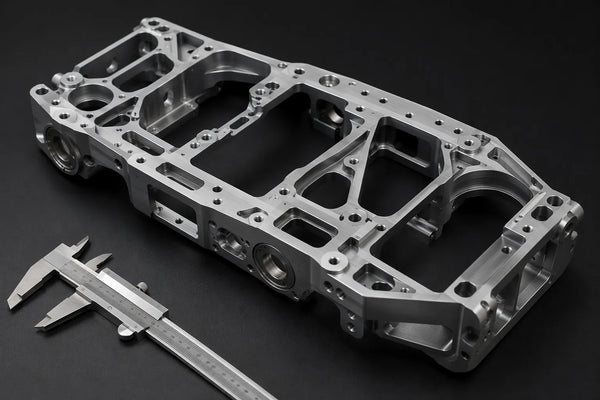 Alloyer CNC machined 7075-T6 aluminum robot chassis frame with hardcoat anodized finish