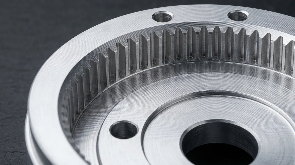 CNC-machined 7075-T6 aluminum harmonic drive housing gear cup