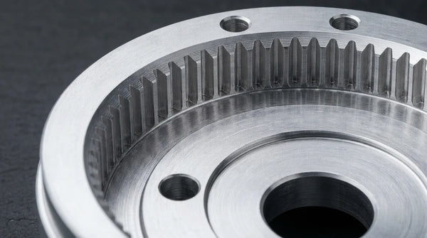 CNC-machined 7075-T6 aluminum harmonic drive housing gear cup